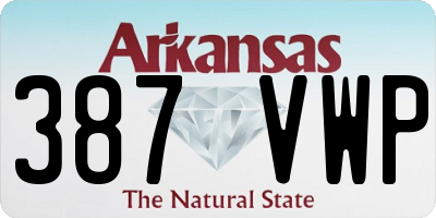 AR license plate 387VWP