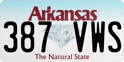 AR license plate 387VWS