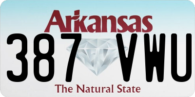 AR license plate 387VWU