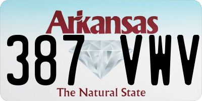 AR license plate 387VWV