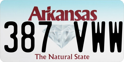 AR license plate 387VWW