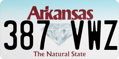 AR license plate 387VWZ
