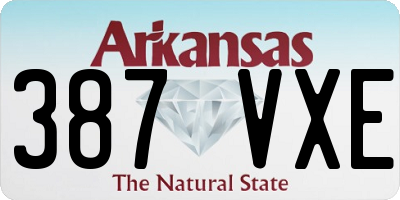 AR license plate 387VXE