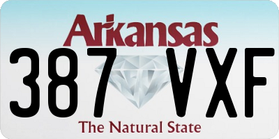 AR license plate 387VXF