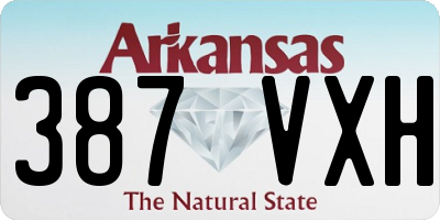 AR license plate 387VXH