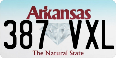 AR license plate 387VXL