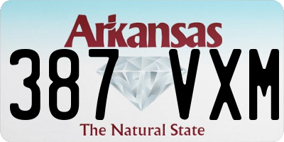 AR license plate 387VXM