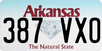 AR license plate 387VXO