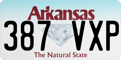 AR license plate 387VXP