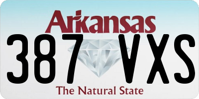AR license plate 387VXS