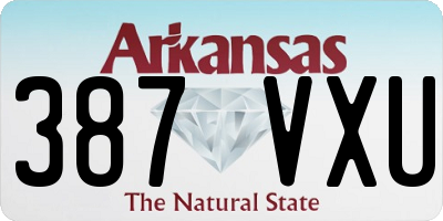 AR license plate 387VXU