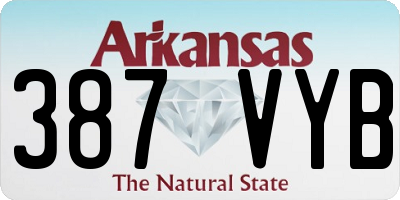 AR license plate 387VYB