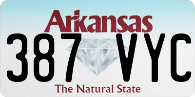 AR license plate 387VYC