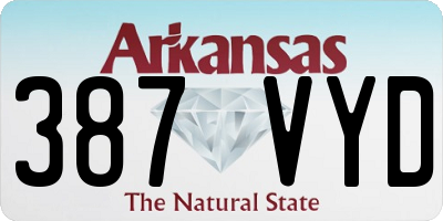 AR license plate 387VYD