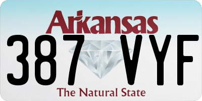 AR license plate 387VYF