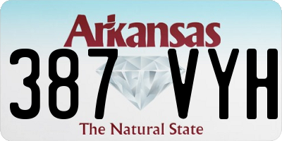 AR license plate 387VYH