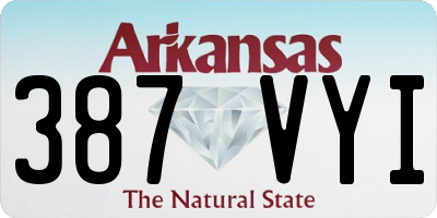 AR license plate 387VYI