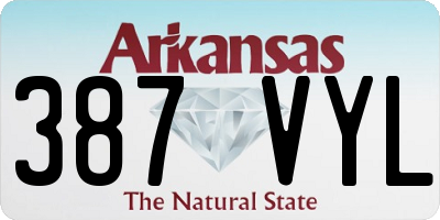 AR license plate 387VYL