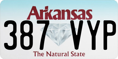 AR license plate 387VYP