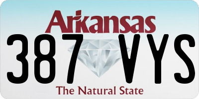 AR license plate 387VYS