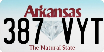 AR license plate 387VYT