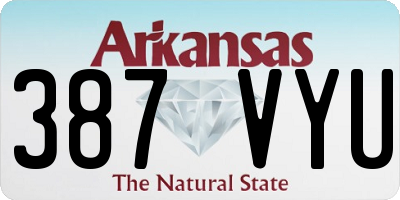 AR license plate 387VYU