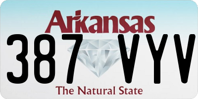 AR license plate 387VYV
