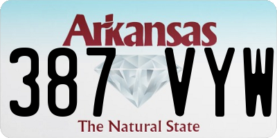AR license plate 387VYW