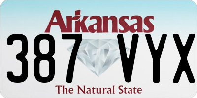 AR license plate 387VYX
