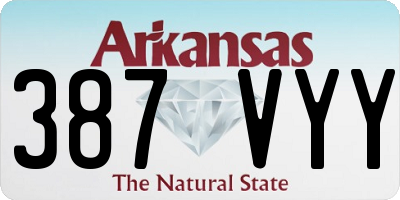 AR license plate 387VYY