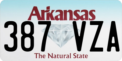 AR license plate 387VZA