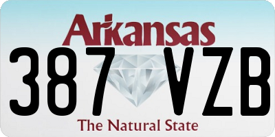 AR license plate 387VZB