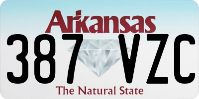 AR license plate 387VZC