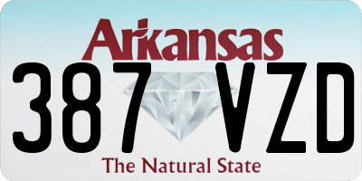 AR license plate 387VZD