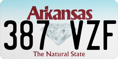AR license plate 387VZF
