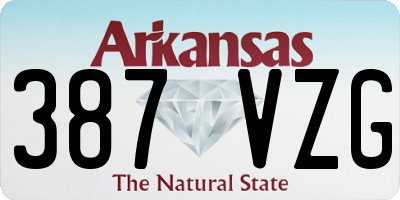 AR license plate 387VZG