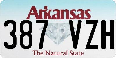 AR license plate 387VZH