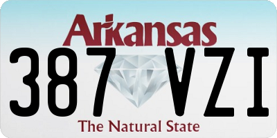 AR license plate 387VZI