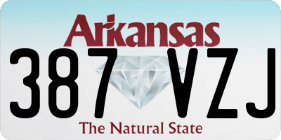 AR license plate 387VZJ