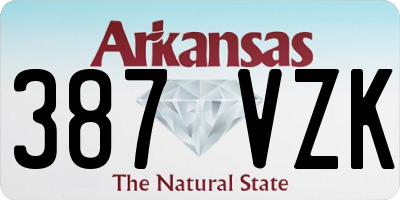 AR license plate 387VZK