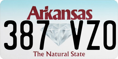 AR license plate 387VZO