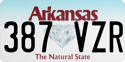 AR license plate 387VZR