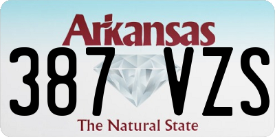 AR license plate 387VZS