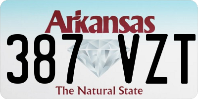 AR license plate 387VZT