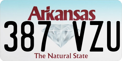 AR license plate 387VZU