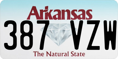 AR license plate 387VZW