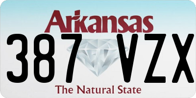 AR license plate 387VZX