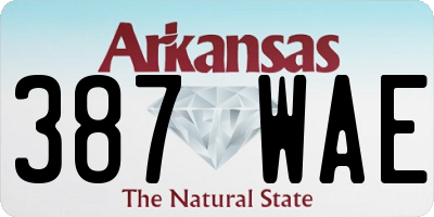 AR license plate 387WAE