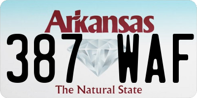 AR license plate 387WAF