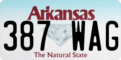 AR license plate 387WAG